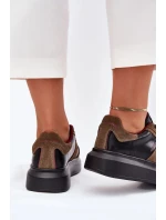 Dámské kožené tenisky na platformě Daniel Lopez Just Dare – černé