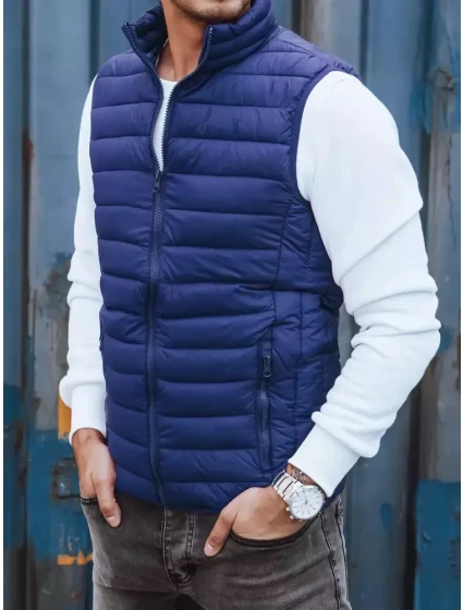 Pánská tmavě modrá vesta FashionStreet TX4124