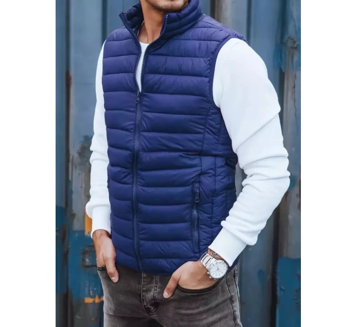 Pánská tmavě modrá vesta FashionStreet TX4124