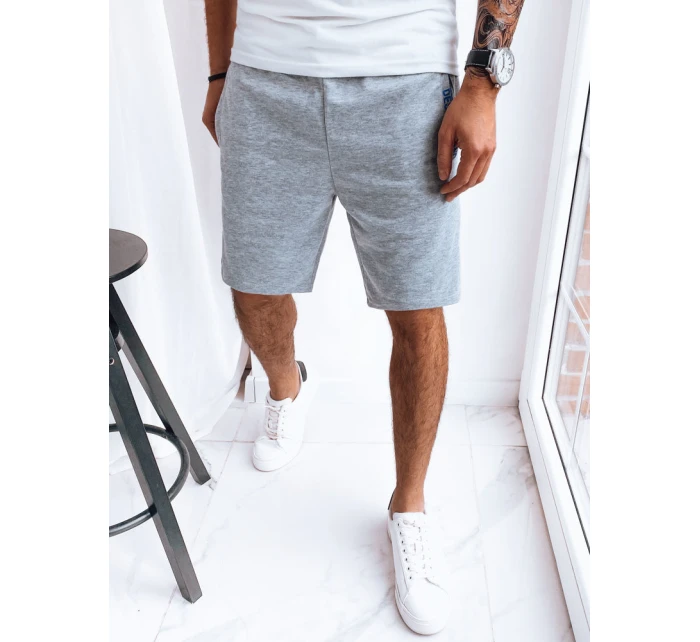 FashionStreet pánské světle šedé teplákové kraťasy SX2223