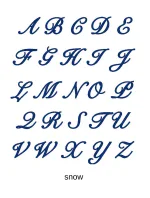 Výšivka monogram jedno písmeno Allegra script