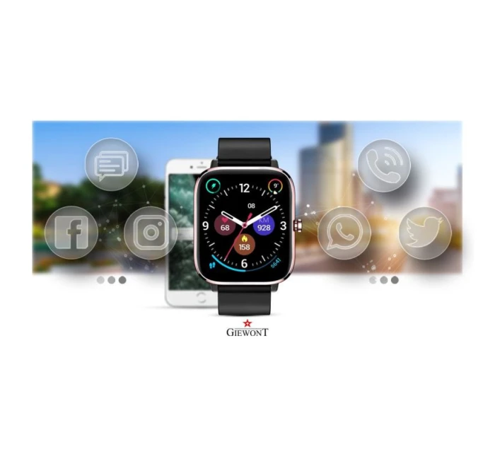 Chytré hodinky Giewont Pink and Black GW230-3 Chytré hodinky Giewont Pink and Black GW230-3