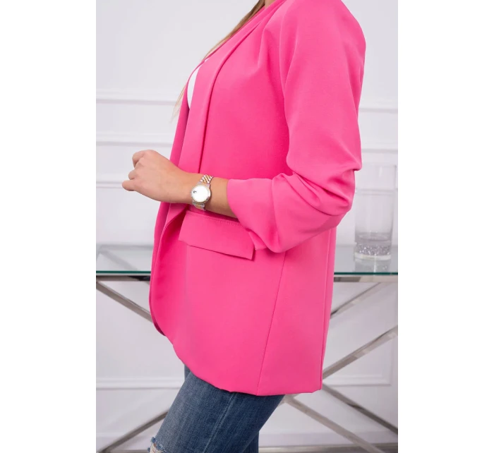 Sako s klopami elegantní růžové Sako s klopami elegantní růžové