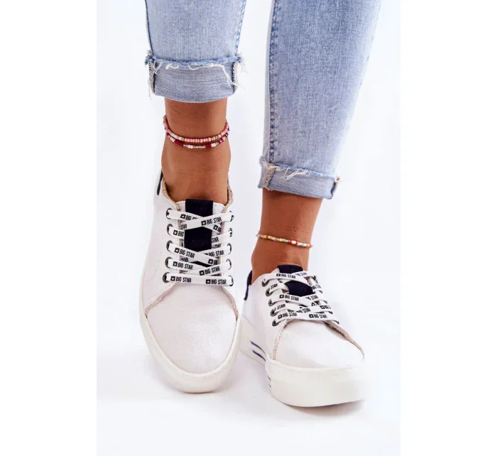 Dámské tenisky Memory Foam System Big Star KK276002 Bíle Dámské tenisky Memory Foam System Big Star KK276002 Bíle