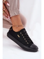 Dámské plátěné tenisky Big Star – černé