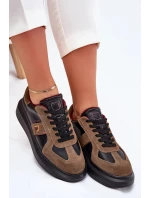 Dámské kožené tenisky na platformě Daniel Lopez Just Dare – černé