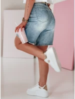 Dámské džínové šortky s páskem modré model 21987575 - Dstreet