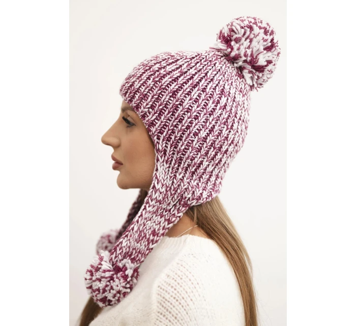 Dámská čepice ušanka Emma K343 fialová Dámská čepice ušanka Emma K343 fialová