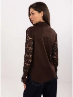 Koszula MI KS model 21776261 ciemny brązowy - FPrice Koszula MI KS model 21776261 ciemny brązowy - FPrice