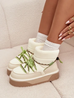 Dámské sněhule na platformě D.Franklin – jasně béžové