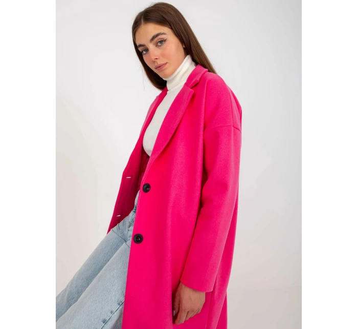 Dámský kabát TW EN BI-7298-1.15 tmavě růžový - Och Bella