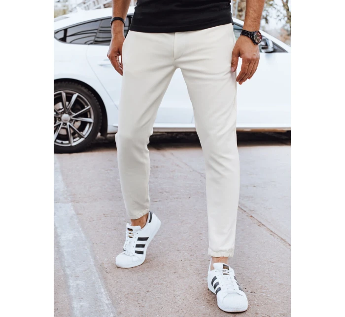 Pánské kalhoty Dstreet v barvě ecru UX4264 Pánské kalhoty Dstreet v barvě ecru UX4264