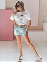 Dámské tričko oversize se  white Dstreet model 21989246 - FashionStreet
