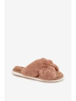 Kožešinové domácí pantofle pro ženy s se pásky Camel model 21708380 - EVENTO Kožešinové domácí pantofle pro ženy s se pásky Camel model 21708380 - EVENTO