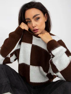 Sweter EM SW  biało brązowy model 21127109 - FPrice