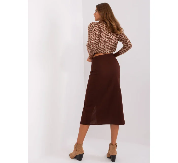 Sukně LK SD 509445.72P tmavě hnědá