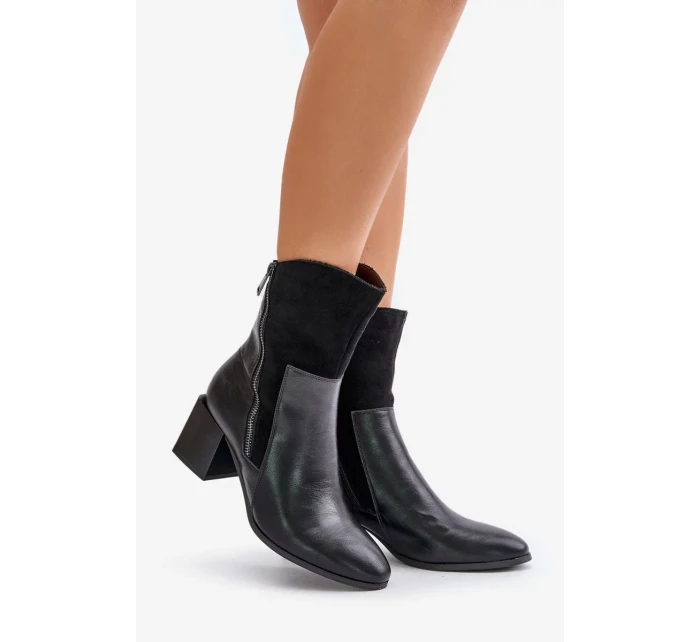 Zateplené Dámské Kotníkové Boty Na Podpatku Černé Relabina Zateplené Dámské Kotníkové Boty Na Podpatku Černé Relabina