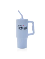 Personalizovaná termoska s barevným víčkem - Protože [doplň si sám] není prdel