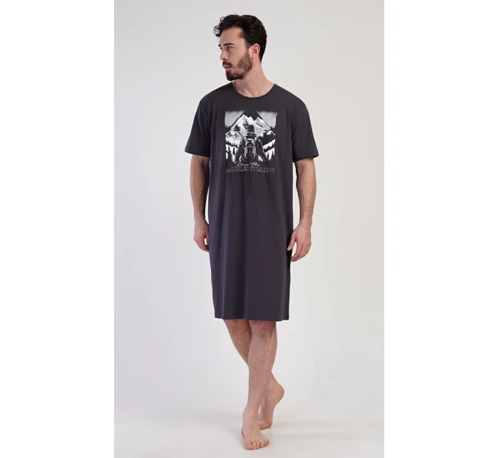 Pánská noční košile s krátkým rukávem Mountain