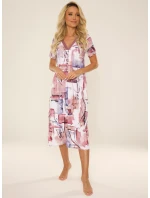 Košile De Lafense 776 Violet kr/r 3XL-4XL