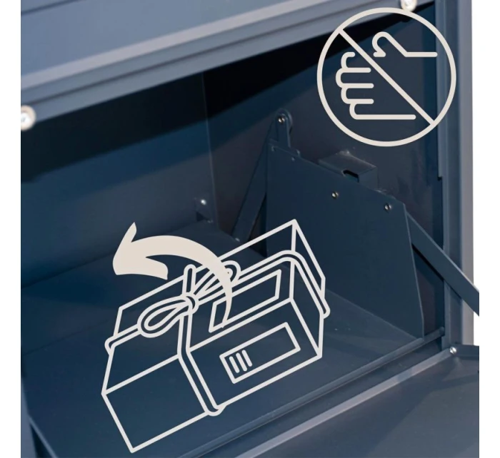 KURÝRNÍ POŠTOVNÍ SCHRÁNKA 2V1 STOJÍCÍ 38X41X102CM 1068749 KURÝRNÍ POŠTOVNÍ SCHRÁNKA 2V1 STOJÍCÍ 38X41X102CM 1068749