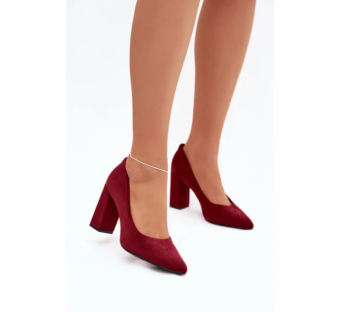 Semišové lodičky na podpatku Sergio Leone PB216 Brodované