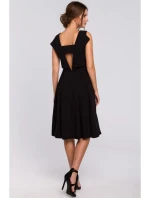 K005 Přiléhavé šaty s odhalenými zády - černé K005 Přiléhavé šaty s odhalenými zády - černé