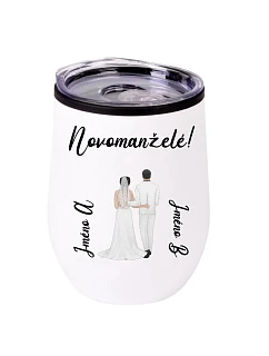Personalizovaný termohrnek "BOWL" se svatebním párem