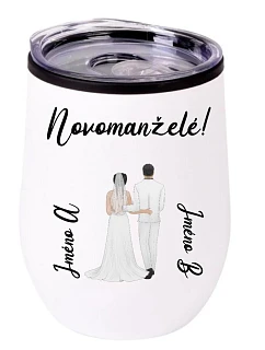 Personalizovaný termohrnek "BOWL" se svatebním párem