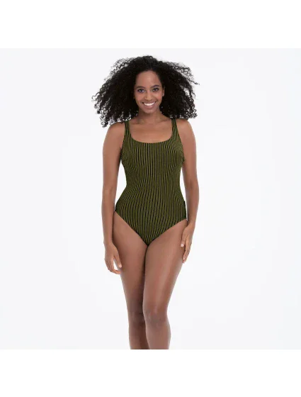 Dámské jednodílné plavky M3  olivová  model 20194607 - Anita