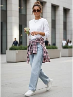 Dámské džíny baggy fit volného střihu modré FashionStreet UY2925