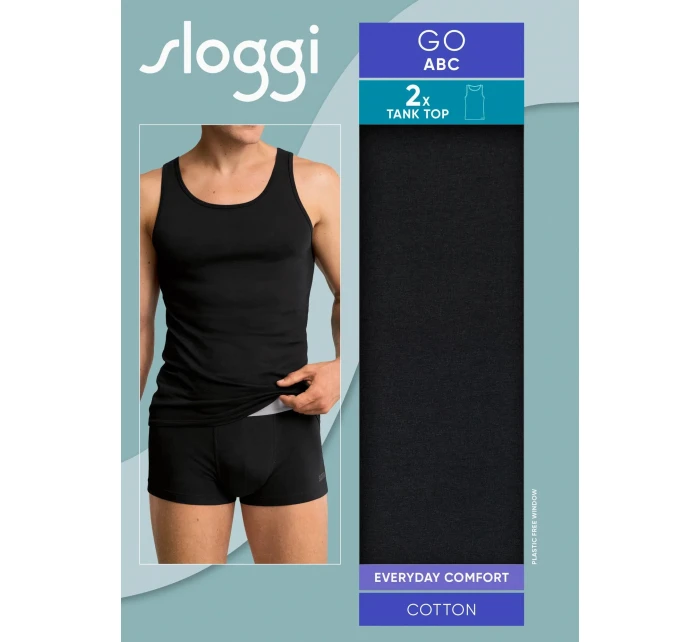 sloggi men GO ABC 2.0 Tank Top 2P - BLACK - SLOGGI BLACK - SLOGGI