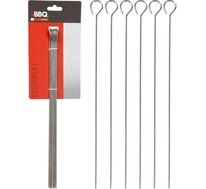 ŠPEJLE NA ŠPÍZY 6KS DÉLKA 35,5CM NEREZOVÁ OCEL