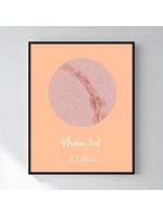 Personalizovaný magický fotoobraz v rámu - 40x50 - hvězdná mapa