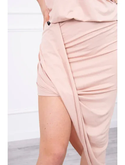 Sukienka asymetryczna ciemny pudrowy róż Sukienka asymetryczna ciemny pudrowy róż