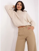 Spodnie LK SP model 20710250 camelowy - FPrice Spodnie LK SP model 20710250 camelowy - FPrice