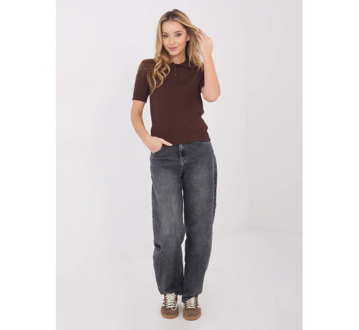 Svetr PM SW CV6679.32 tmavě hnědý