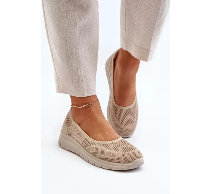 Béžové balerínky na platformě Aviaba Béžové balerínky na platformě Aviaba