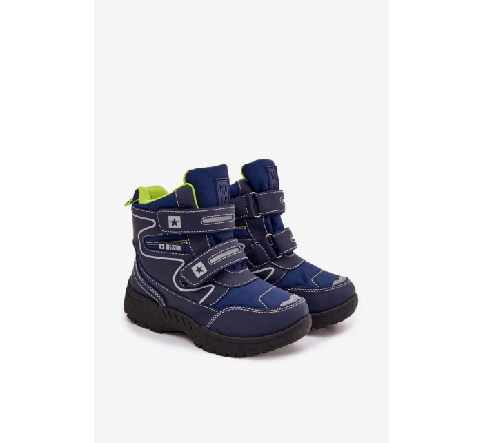 Dětské zateplené sněhule / trapery Big Star - tmavě modrá Dětské zateplené sněhule / trapery Big Star - tmavě modrá