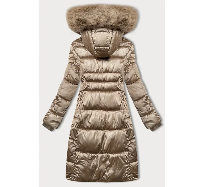 Béžová prošívaná zimní bunda model 21248187 - S'WEST