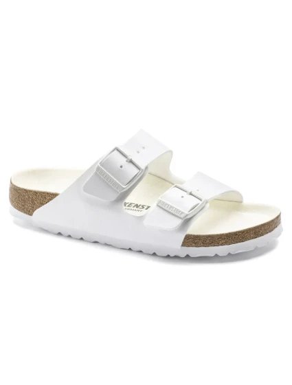 Birkenstock dámské/pánské žabky Birkenstock Arizona Birko-Flor Regular wide-foot for summer white (1019061)