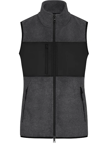 Daiber JN 1309 Dámská fleecová vesta 02.1309 dark melange/black Daiber JN 1309 Dámská fleecová vesta 02.1309 dark melange/black