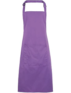 Premier PR 154 Zástěra s laclem a kapsou na břiše "Colours" 39.0154 rich violet
