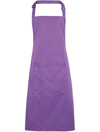 Premier PR 154 Zástěra s laclem a kapsou na břiše "Colours" 39.0154 rich violet