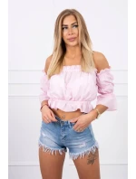 Pudrově růžová halenka