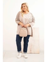 Dámská blůza Plus Size bavlněná s potiskem béžová Dámská blůza Plus Size bavlněná s potiskem béžová