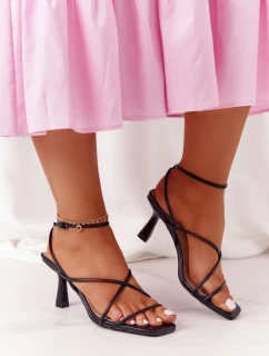 Sandály Na Podpatku Se   Černé model 21552776 - S.Barski