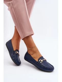 Dámské klasické mokasíny z ekokože v tmavě modré model 21651212 - Boto