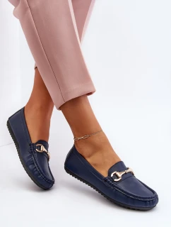 Dámské klasické mokasíny z ekokože v tmavě modré model 21651212 - Boto