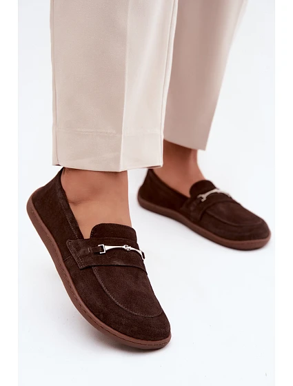 Kožené mokasíny Barefoot Z Zazoo 322 Čokoládové